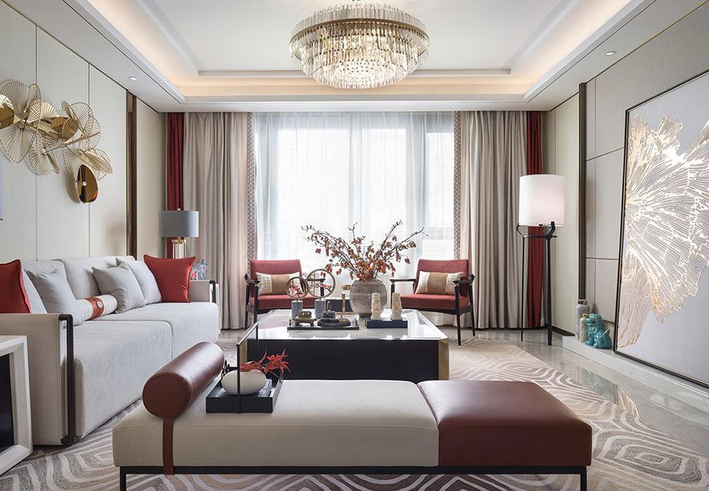 龍域香醍半島120m&sup2;新中式風(fēng)格案例